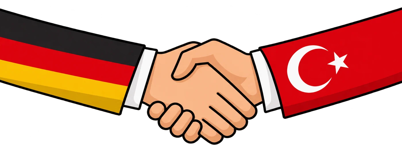 Handschlag zwischen Deutschland und der Türkei