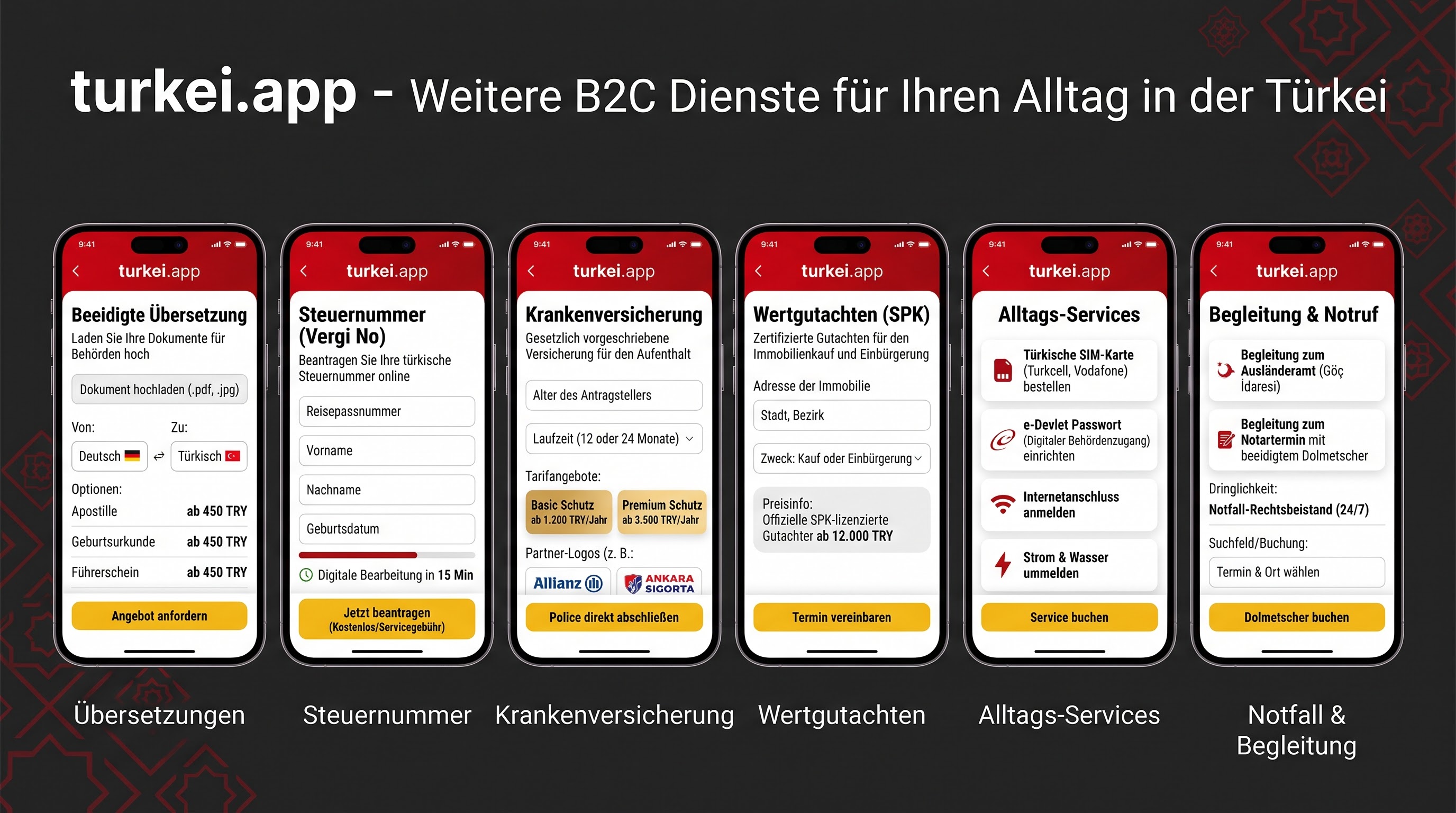 Weitere B2C Dienste für Ihren Alltag